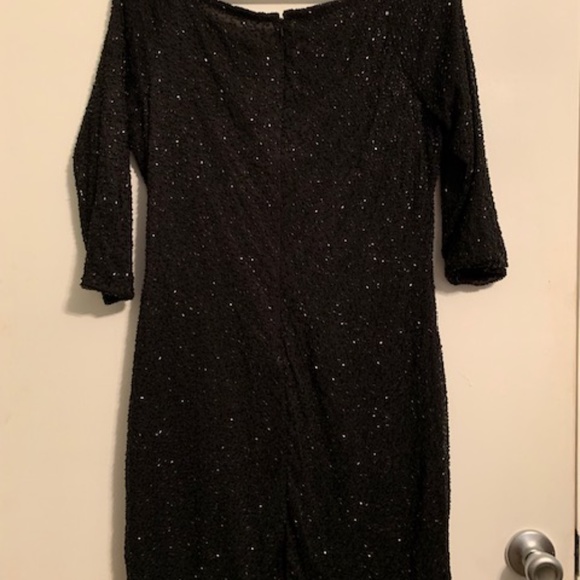 Brilliante Bead Embellished Black Party Dress - Picture 3 of 5